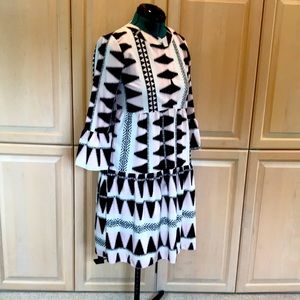 Geometric Print Knee Length Dress NWOT